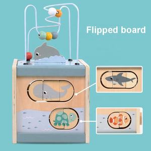 Montessori <span class=keywords><strong>en</strong></span> <span class=keywords><strong>bois</strong></span> 6 <span class=keywords><strong>en</strong></span> 1 <span class=keywords><strong>Cube</strong></span> d'activités jouet pour tout-petits apprentissage éducatif polyvalent activités sensorielles <span class=keywords><strong>Cube</strong></span> occupé pour la <span class=keywords><strong>motricité</strong></span> fine - Product Image 6