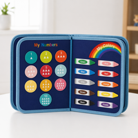 Tableau d'activités Montessori en feutre doux pour tout-petits, tableau d'apprentissage éducatif avec activités sensorielles pour le développement de la motricité fine