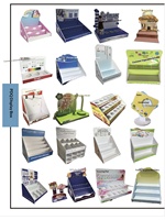 Emballage en carton ondulé pliable pour présentoirs de magasin, emballage prêt à l'emploi pour étagères, boîtes en papier pour présentation