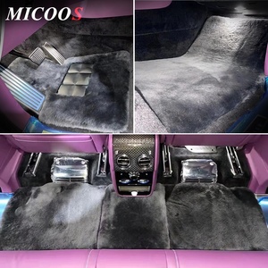 Tapis de sol en peau de mouton noir véritable pour Lamborghini McLaren Bugatti Aston <span class=keywords><strong>Martin</strong></span> - Product Image 5