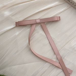Fascia per capelli artigianale da donna all'ingrosso con fiocco in nastro rosa e nero, accessori moda per capelli con coda lunga - Product Image 6