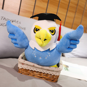 Peluche d'aigle docteur, poupée d'aigle de graduation, poupée de graduation OEM ODM, poupée en tissu avec chapeau de docteur, cadeau de graduation - Product Image 2