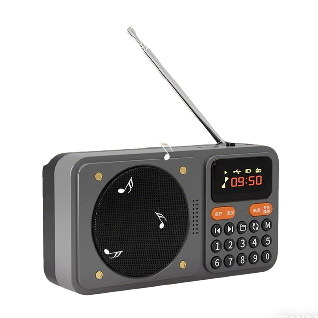MP3 Player Portable Rechargeable FM Radio Mini Speaker Digital Audio Player with LCD Display for Speaker for Square Dance