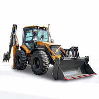 Mini rétro-excavatrice pas chère, tracteur agricole, chargeuse-pelleteuse 4x4, moteur diesel Euro5/EPA, capacité de la benne de 2,5 m