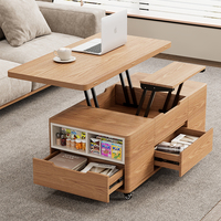 Table basse/salle à manger multifonctionnelle nordique, pliable, portable, avec rangement, créative pour les petits salons