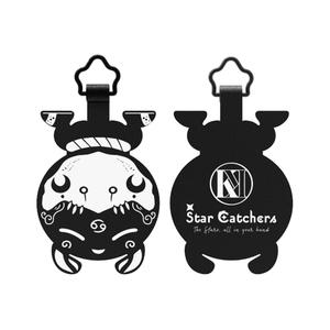 Llavero Star Catchers con diseño de dibujos animados en negro, molde privado, correa para teléfono - Product Image 1