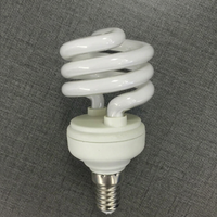 Lampe à économie d'énergie 11W E27 T2 Demi-spirale blanche 6000K Lumière chaude douce 6000 heures 60 Lm/W CRI 80 Garantie de 2 ans