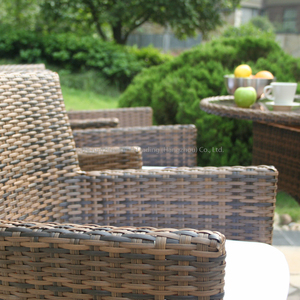 Leisure 5PCS Metal <b>Rattan</b> Tea Coffee <b>Dining</b> <b>Table</b> 4 Chairs for Apartment Farmhouse Villa for Parks Exteriors - Product Image 5