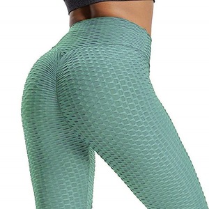 Popular Gym Tights <strong>Bubble</strong> Jacquard <strong>Booty</strong> Pants High Waist Push up Scrunch Butt Yoga <strong>Leggings</strong> for Women - Product Image 1