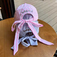 Gorra de Béisbol Deportiva con Letras Bordadas y Bloques de Color a Rayas para Ejercicio al Aire Libre, Correr, Ciclismo y Viajes