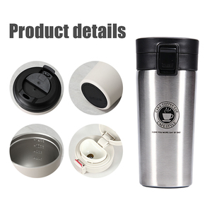 <span class=keywords><strong>Thermos</strong></span> à double paroi en acier inoxydable 304 de 380 ml et 500 ml, tasse à <span class=keywords><strong>café</strong></span> portable avec couvercle rabattable, cadeau d'affaires - Product Image 2