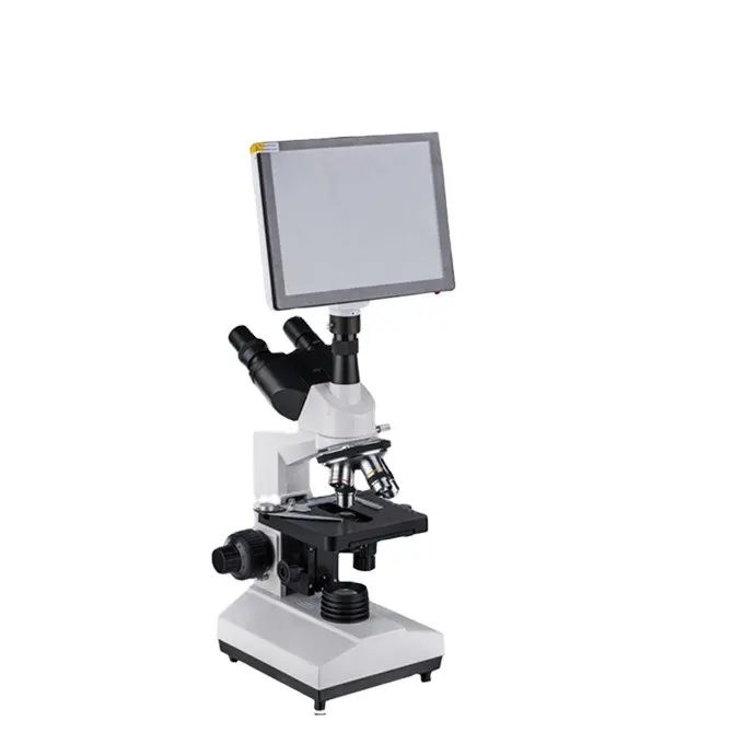 Z110-THD9 الجودة البيولوجية المجهر مختبر ثلاثي العينيات مجمع المجهر مع شاشة رقمية