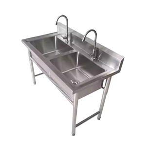 Fregadero Doble de Acero Inoxidable Comercial, Equipo de Cocina para Hotel y <span class=keywords><strong>Restaurante</strong></span> - Product Image 1