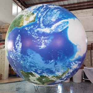 Khinh khí cầu quảng cáo hình Trái Đất 3m, quả địa cầu khổng lồ để treo và đặt trên mặt đất cho các sự kiện tiệc tùng - Product Image 4