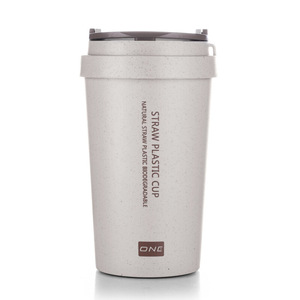 Holesale-taza de leche para niños, botella de paja de trigo natural con tapa