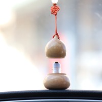 Nouveau Style gourde forme verre rouleau bouteille bois de hêtre parfum huile essentielle rouleau sur bouteille Support Logo personnalisé déodorant bouteille
