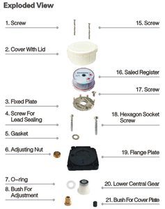 Compteur d'eau à roue à aubes sec Woltman pour irrigation industrielle et eaux usées IP65 IP66 OEM DN100 Nylon66+fiberglass MAP10 Pression - Product Image 3