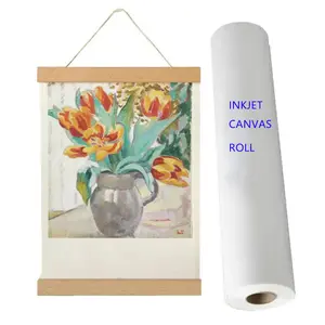 115g to 450g poly cotton digital printing canvas roll photo canvas painting inkjet canvas roll for pigment printing