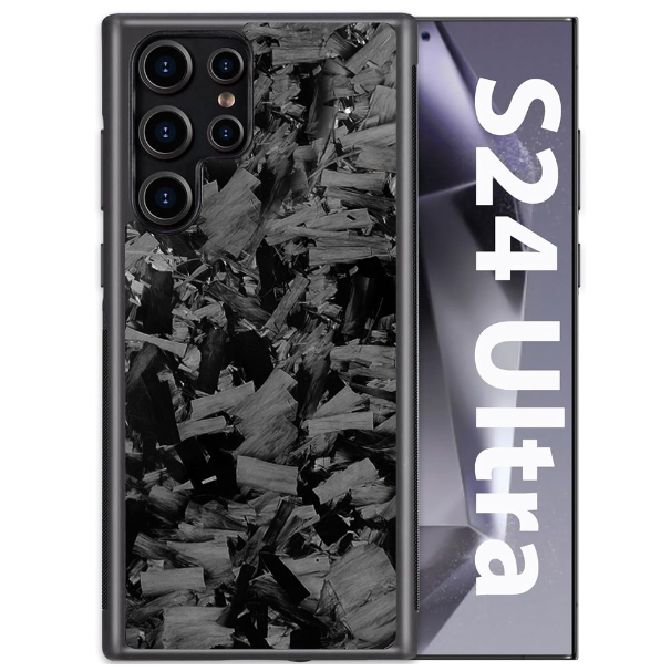 forged carbon fiber with black