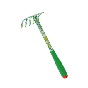 China Supplier Factory Outlet Price Recycled 5 Forked Metal Iron Leaf Tools Rakes for Gardening Farming