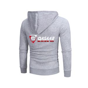 Sudadera con Capucha de Algodón 100% para Hombre, Color Blanco, Otoño Invierno, Casual, Manga Larga, Estilo Urbano, Holgada, con Cordones - Product Image 3