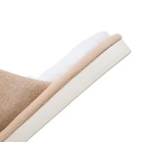 Chaussons d'intérieur en fourrure pour couple, automne-hiver, en mousse à mémoire de forme, antidérapants, chauds, respirants, avec semelle extérieure en PVC et dessus en peluche style coton.