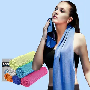 Serviette multifonctionnelle douce et respirante en microfibre froide pour garder au frais en plein air, cyclisme, Marathon, sport, refroidissement instantané