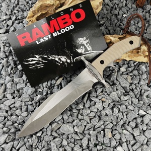 Coltello Stallone Ramb3 <span class=keywords><strong>MK9</strong></span> LS047 con Manico in G10, Acciaio Inossidabile di Alta Qualità, Lunghezza Totale 165mm per Attività all'Aperto, Multiuso, Fai-da-Te, OEM - Product Image 1