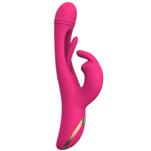 女性用3in1フィンガーフラッピングGスポットラビットバイブレーター大人のおもちゃクリトリス刺激器フラップディルドバイブレーター - Product Image 3