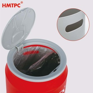 Hmtpc - Cubo de basura con tapa abatible de 12L, cubo de basura para interiores, para sala de estar, cocina, oficina, almacenamiento de escritorio - Product Image 2