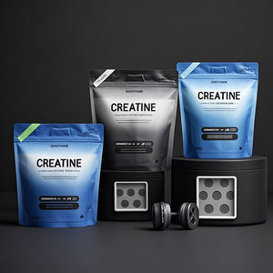 Emballage en plastique de poudre de pochette Ziplock debout en feuille d'aluminium avec impression couleur personnalisée sac de créatine pour supplément <span class=keywords><strong>monohydrate</strong></span> - Product Image 6