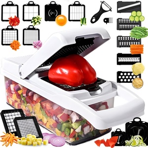 25 in 1 Full Star <b>Vegetable</b> <b>Chopper</b> Onion Carrot Multifunctional Food <b>Chopper</b> Slicer PP <b>Vegetable</b> Cutter Machine with Container - Product Image 1