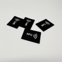 Étiquette en tissu NFC mini lavable NTAG213 NTAG424 DNA RFID tissée thermocollante imperméable réutilisable personnalisable pour contrôle d'accès