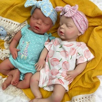 Poupée Reborn ultra réaliste de 18 pouces en silicone souple, fille aux yeux fermés, adorable bébé nouveau-né souple, poupée thérapeutique pour collection
