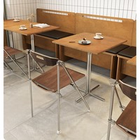 Chaise de restaurant vintage en panneaux de bois, design moderne, mousse haute densité durable, usage commercial, hôtel, centre commercial BT368