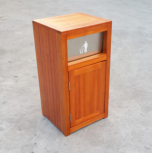 Giải Trí Chống Ăn Mòn Thân Thiện Thùng Rác Rắn Gỗ Chất Thải Hình Chữ Nhật Trang Trí Bằng Gỗ Thùng Rác Cho Bán Gỗ Rác Khách Sạn - Product Image 1