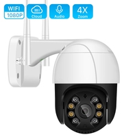 Caméra IP WiFi Extérieure PTZ Solaire avec Détection Humaine par IA, Zoom Numérique 4X, Mini Caméra Réseau IP 1080P HD CMOS, Audio Bidirectionnel, H.265