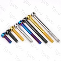 Sekrup Tutup Soket Torx dari Paduan Titanium Berwarna Anodized, Pengikat Ti Ringan untuk Suku Cadang Modifikasi Sepeda