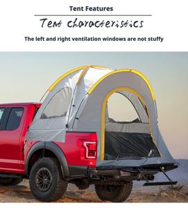 Wasserdichtes, Sonnenschutzfähiges Einzelzimmer-Tragbares Doppelschicht-Campingzelt aus 210D Oxford-Gewebe für 2 Erwachsene, Passend für Pickup-Ladeflächen - Product Image 4