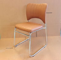 Chaises de bureau portables à bas prix, empilables, à dossier bas, pour salles de réunion