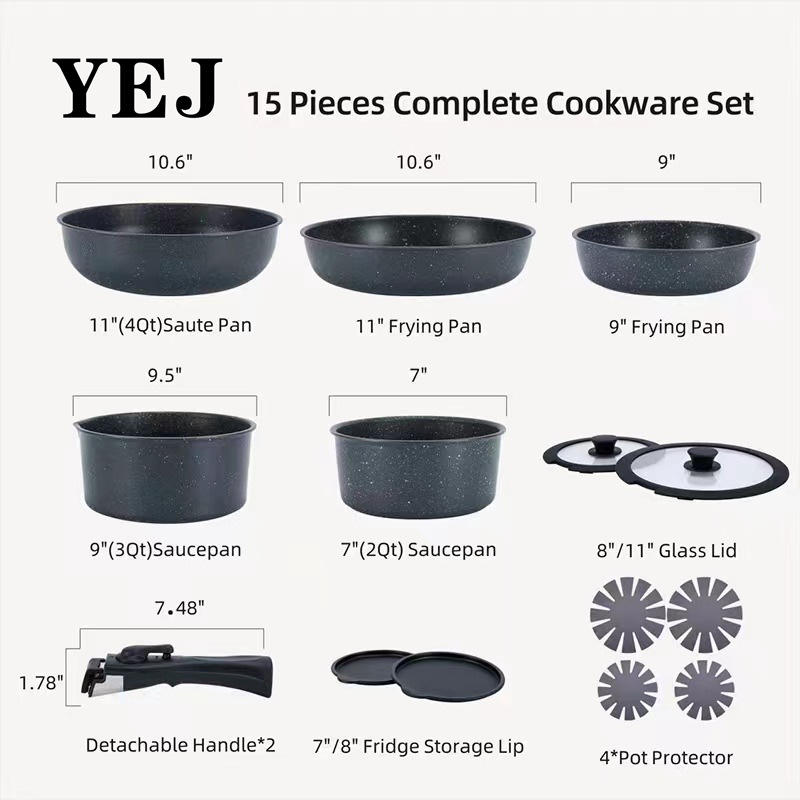 Removable 15-Piece Set [Black]]