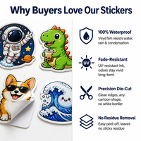 Autocollants amusants de dessins animés, autocollants en vinyle imperméables pour ordinateur portable, bouteille d'eau, téléphone, voiture, bagages, skateboard, autocollants DIY