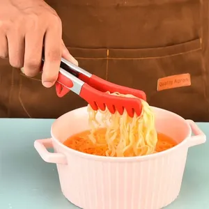 3pcs Silicone <b>Kitchen</b> Cooking <b>Tongs</b> Set Stainless Steel Nonstick Food <b>Tongs</b> Non-Slip Cooking Clip Clamp BBQ Salad Grill Tools - Product Image 4