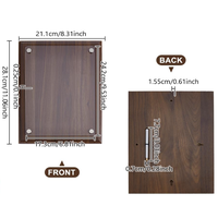 Plaque de récompense vierge brune personnalisée Plaque en bois à bord droit vierge avec panneau en acrylique