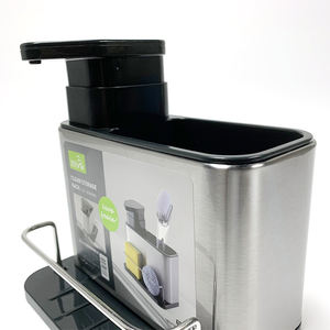 Comodo bagno utensili da cucina porta spugna in acciaio inossidabile organizzatore Dispenser di sapone in plastica portaoggetti lavello Caddy - Product Image 2