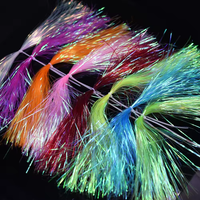 12 couleurs 1mm largeur arc-en-ciel ondulé Gliss brins simule les écailles de poisson/tentacules nouveau matériel de montage de mouches Flash irisé
