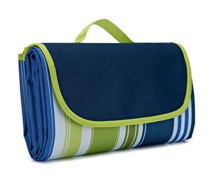 Dark Blue and Green Stripe 57"x71"Large Picnic <b>Blanket</b> Beach <b>Blanket</b> <b>Waterproof</b> <b>Blanket</b> Foldable Beach Mat Sandfree Picnic Mat - Product Image 1