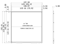 Écran carré de 10 pouces 1200x1200, interface MIPI, 1000 nits, haute luminosité, écran IPS, angle de vision complet, module LCD TFT