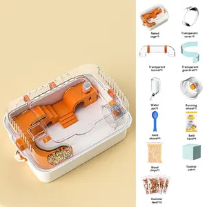 Gabbia per Criceti Extra Large, Villa per Criceti Dorati e Porcellini d'India, Ramo Decorativo, Giocattolo per Ratti, Set Accessori per Criceti in Plastica Facile da Montare - Product Image 6