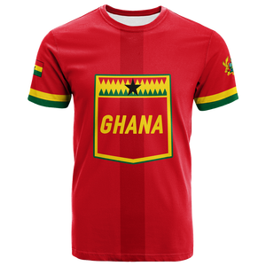 Футболка мужская с коротким рукавом, облегающая, быстросохнущая, с круглым вырезом, с полной индивидуальной печатью, в стиле тренировочной формы национальной сборной Ганы 2026 года - Product Image 2